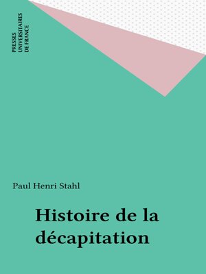 cover image of Histoire de la décapitation